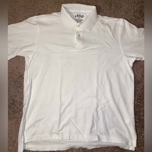 Izod Pima Cotton Polo Mens Size Medium Work Dress Beach Golf Outdoor Shirt - Picture 2 of 7